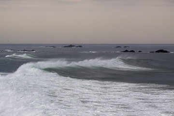 Beautiful long sea wave