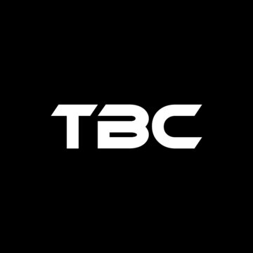 TBC letter logo design with black background in illustrator, vector logo modern alphabet font overlap style. calligraphy designs for logo, Poster, Invitation, etc.