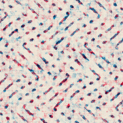 Multi Watercolor-Dyed Effect Textured Irregularly Dashed Pattern