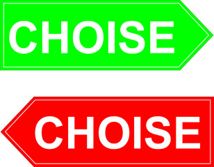 direction sign, inverse arrows on colored background, flat and shadow theme
