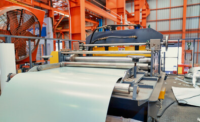 Machine of transform steel to metal sheet forming in factory