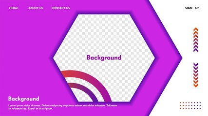 Landing page modern background 
Digital marketing cover and web banner template Premium Vector