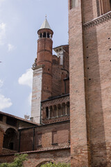 Fototapeta premium ancient italian architecture catholic temple building in italy city tourist place