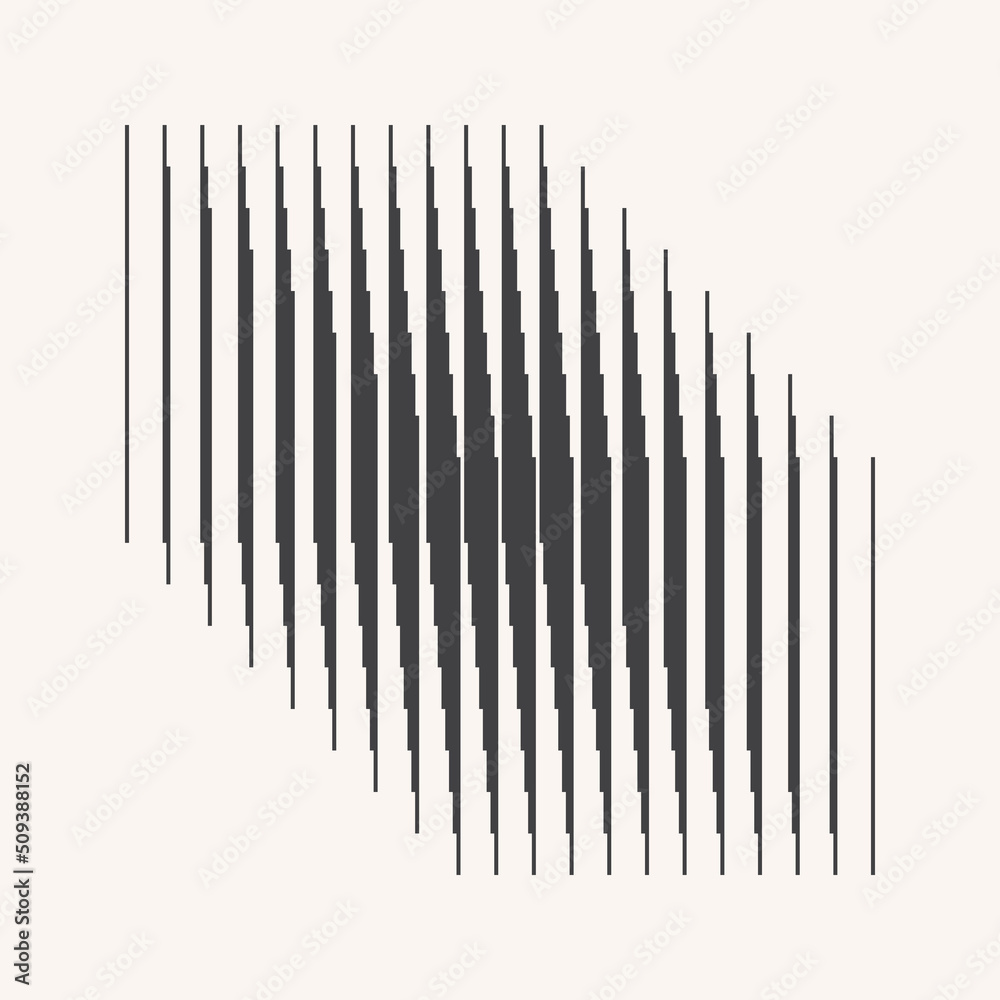 Aufkleber Concept symbol with vertical lines in transition. Abstract art lines background.