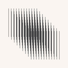 Concept symbol with vertical lines in transition. Abstract art lines background.