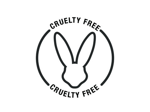 Cruelty free concept logo design. No animal testing logo vector.  Animal cruelty free icon design. 