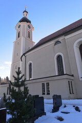 Katholische Pfarrkirche St. Gallus Scheidegg im  bayerisch-schwäbischen Landkreis Lindau (Bodensee)