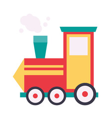 Cartoon locomotive Amusement Park icon. Vector illustration © Mykola Syvak