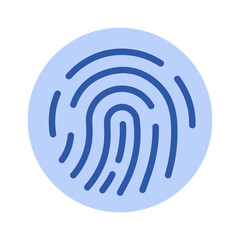 Fingerprint security icon. Vector illustration
