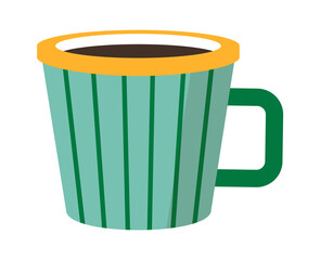 Cup or Mug with Hot Drink. Vector illustration