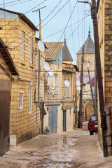 mahallas in Derbent, ancient streets of the historical center of the city, Dagestan