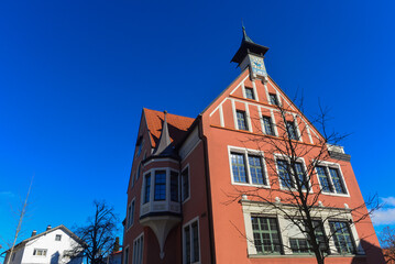 Obraz premium Lindenberg im Allgäu, Stadtplatz mit Rathaus 