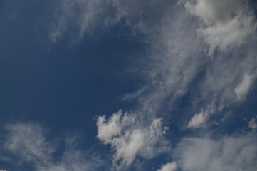雲の漂う青い空