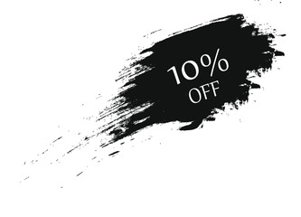 10 percent discount with brush effect