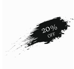 20 percent discount with brush effect