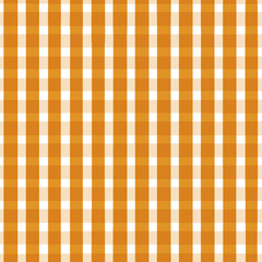 Orange plaid windowpane tartan checks, seamless pattern tattersall on white. Design for dress, skirt, shirt, jacket, other modern fashion textile print.