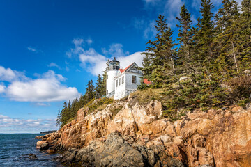 Fototapeta na wymiar Bass Harbor Head Lighthouse, Tremont Maine USA