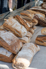 Sour dough bread made and baked with natural yeast starter