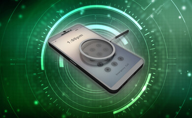 Obraz premium 3d rendering mobile phone search