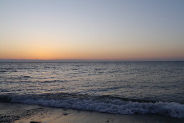 Colorful sunrise on the sea