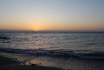 Colorful sunrise on the sea