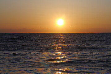 Colorful sunrise on the sea