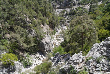Fototapeta na wymiar Scenic view on the rocky river in Goynuk Canyon, Turkey