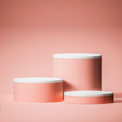 Abstract background, mock up scene with podium geometry shape for product display. 3D rendering