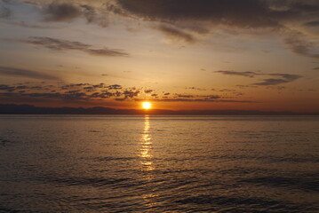 Colorful sunrise on the sea