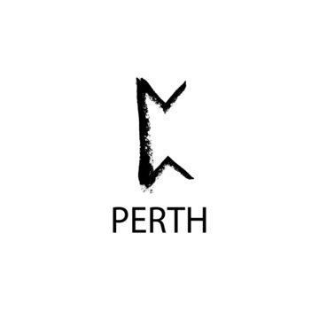 Rune Perth. Hand drawn wax chalk, texture glyphs.