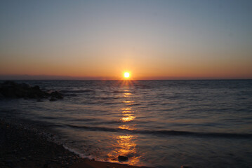 Colorful sunrise on the sea