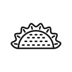 Tacos icon design. Outline style. Vector illustration..