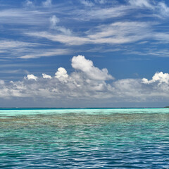 Tropical beach in Maldives. Travel and tourism to luxury resorts in the Maldives islands. Summer holiday concept