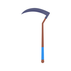 Scythe Flat Illustration. Clean Icon Design Element on Isolated White Background