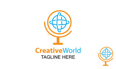 Creative World Logo Design Template.