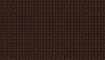 Abstract brown parquet floor pattern background. Brick wall concept. Vector Illustrator.
