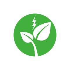 Eco leaf on a white background. Vector illustration