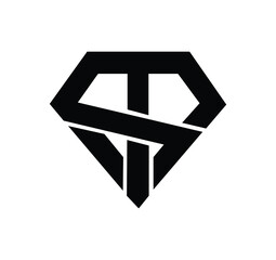 Letter ST SP Logo Design , Minimal ST SP Monogram in Editable Vector Format