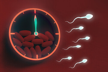 White pills close-up on a blue white background. close-up, pharmacovigilance, safety quality control