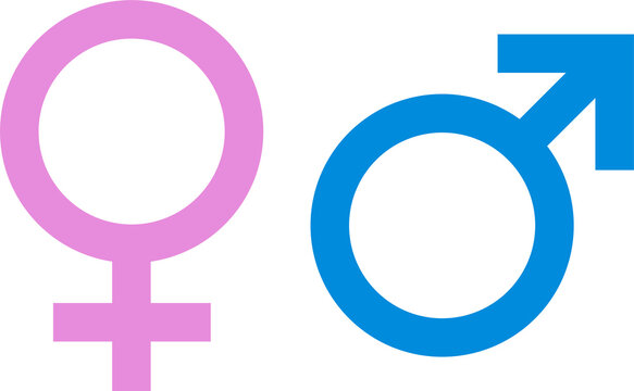 Two genders, male and female, man and woman, boy and girl. Blue and pink. 