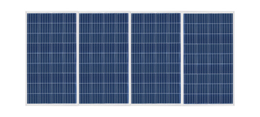 Photovoltaic solar cell panels isolated on white background. Environmental theme. Green energy...