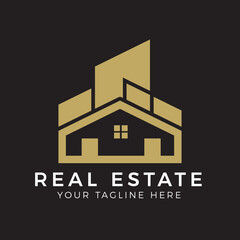 Real Estate Logo Design. Creative abstract real estate icon logo design template