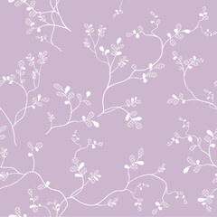 seamless pattern of branches and leaves