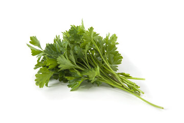 Green fresh parsley isolated on white