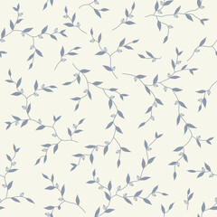 seamless pattern of branches and leaves