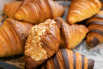 croissants in a cafe