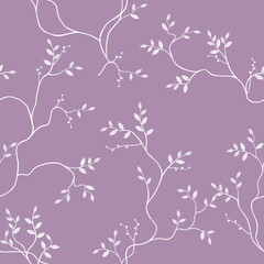 seamless pattern of branches and leaves
