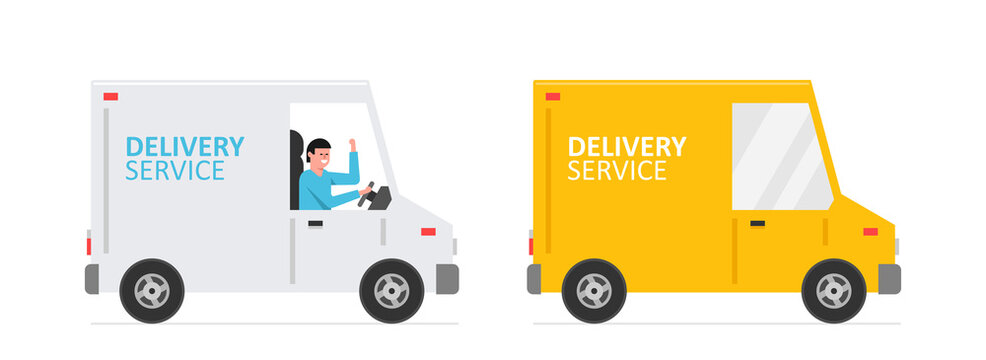 Delivery Van truck. Delivery service and logistics. Truck for transportation of goods