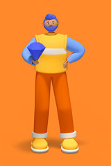 Financial literacy and profit - realistic colorful 3d illustration