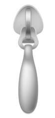Decorative zip puller. Realistic metal fashion accessory